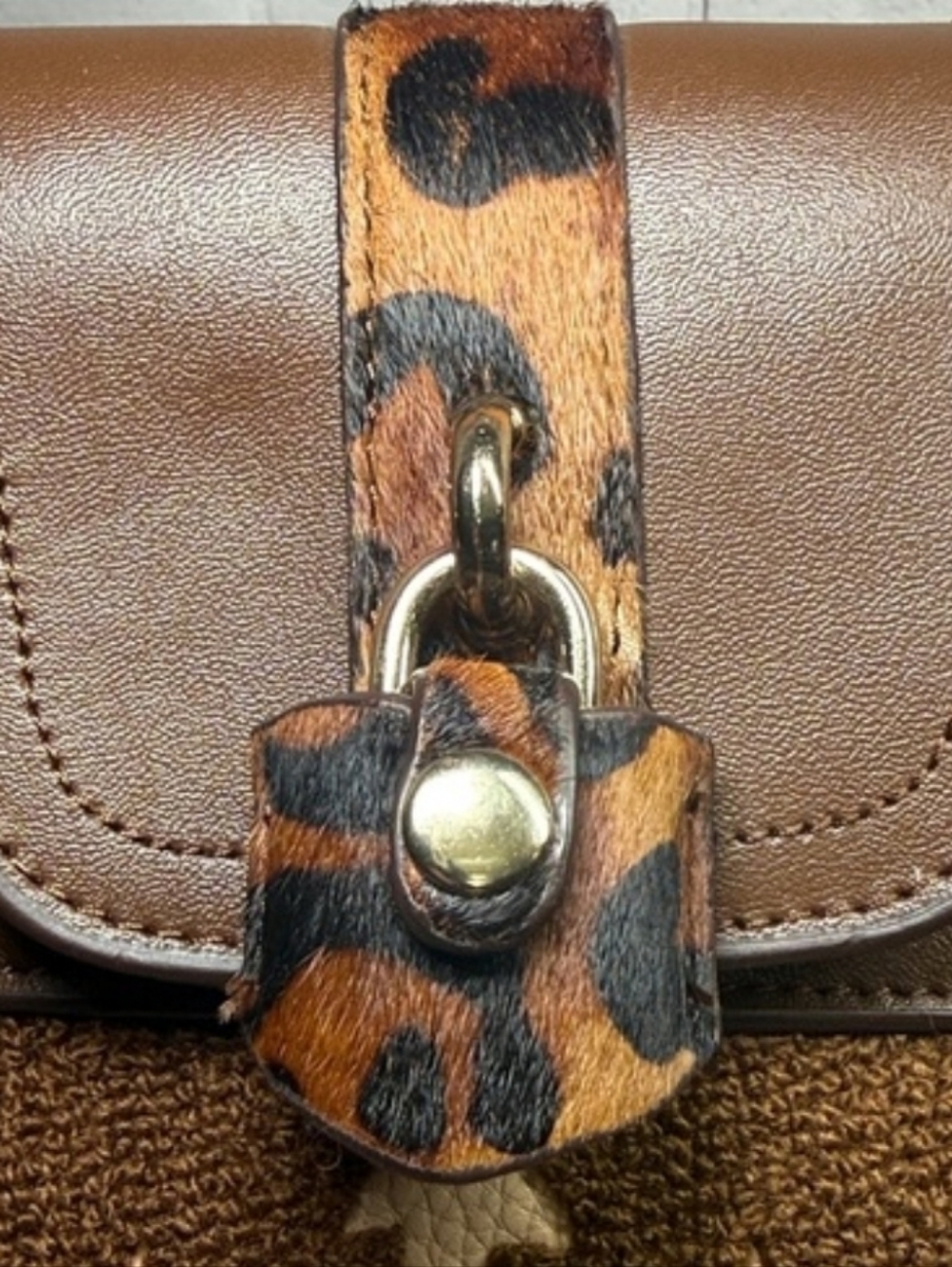 Sharif 1827 Embroidered Floral Leather Trim Decorative Calf Hair Lock w/Dustbag - Picture 11 of 16
